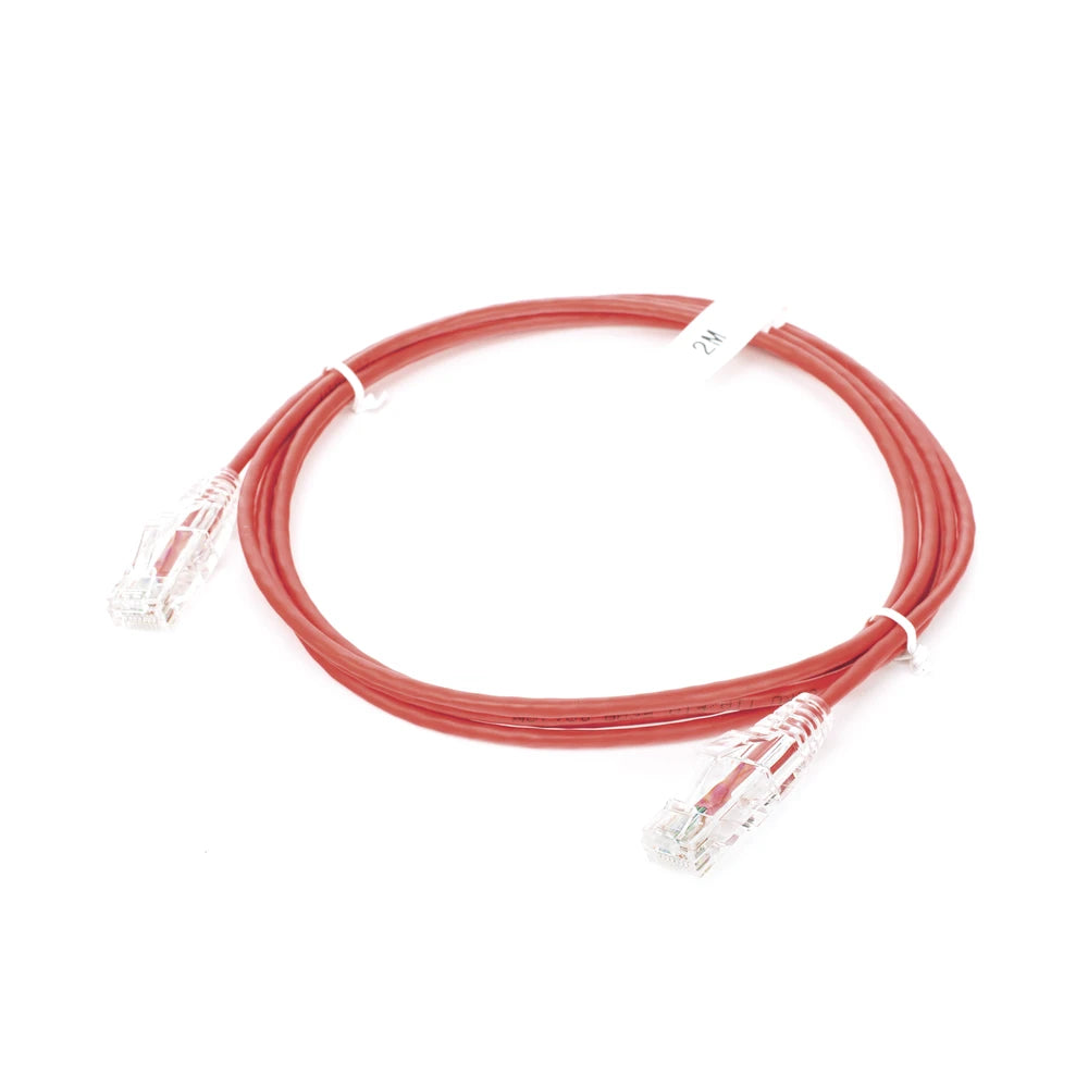 CABLE DE PARCHEO SLIM UTP CAT6 - 2 M ROJO DIÁMETRO REDUCIDO (28 AWG)-Patch Cords-LINKEDPRO BY EPCOM-Bsai Seguridad & Controles