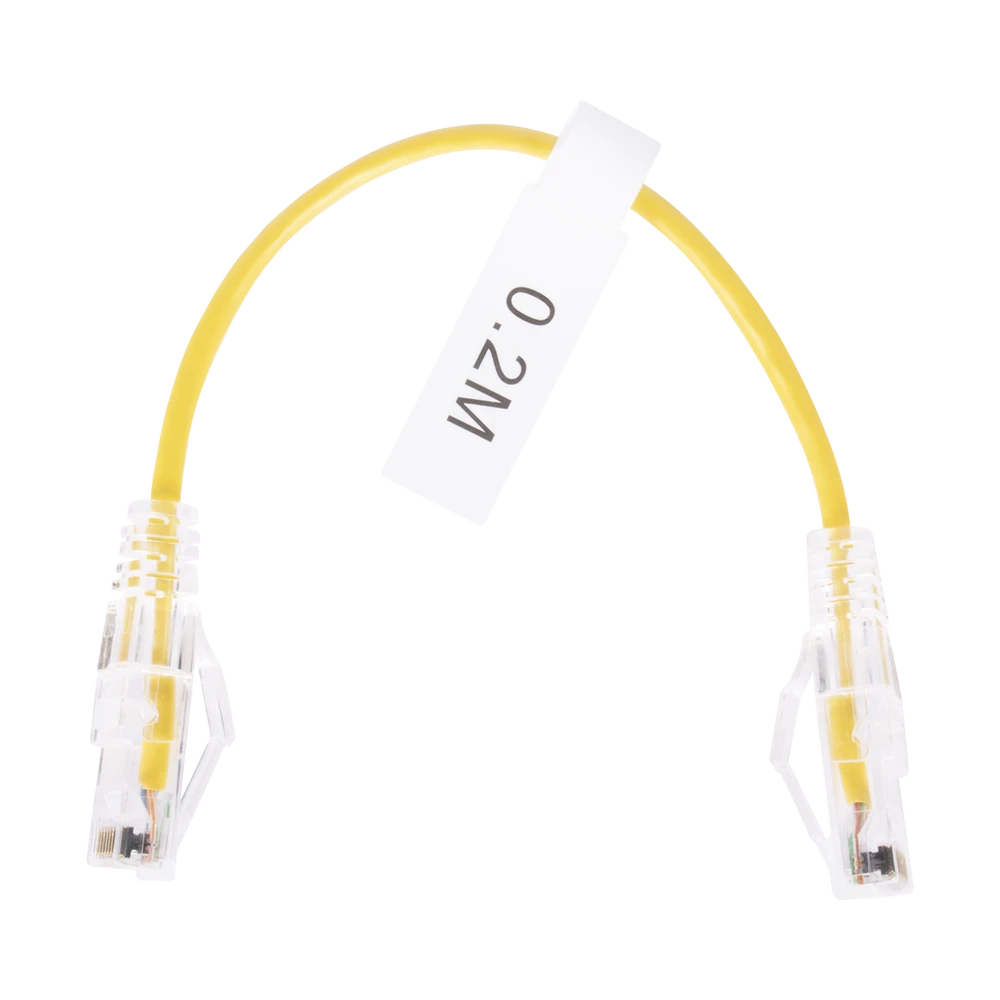 CABLE DE PARCHEO SLIM UTP CAT6 - 20 CM AMARILLO DIÁMETRO REDUCIDO (28 AWG)-Patch Cords-LINKEDPRO BY EPCOM-Bsai Seguridad & Controles