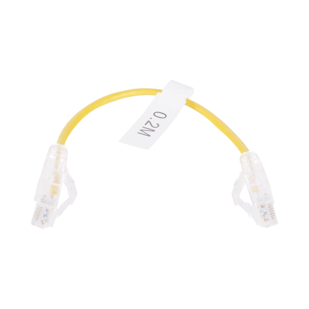 CABLE DE PARCHEO SLIM UTP CAT6 - 20 CM AMARILLO DIÁMETRO REDUCIDO (28 AWG)-Patch Cords-LINKEDPRO BY EPCOM-Bsai Seguridad & Controles
