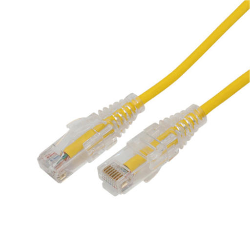 CABLE DE PARCHEO SLIM UTP CAT6A - 0.5 M AMARILLO, DIÁMETRO REDUCIDO (28 AWG)-Cableado-CHAROFIL-LP-UT6A-05-YE28-Bsai Seguridad & Controles