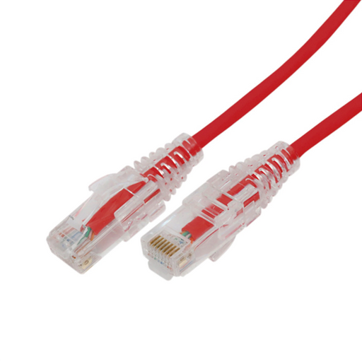 CABLE DE PARCHEO SLIM UTP CAT6A - 0.5 M ROJO, DIÁMETRO REDUCIDO (28 AWG)-Cableado-LINKEDPRO BY EPCOM-LP-UT6A-05-RD28-Bsai Seguridad & Controles