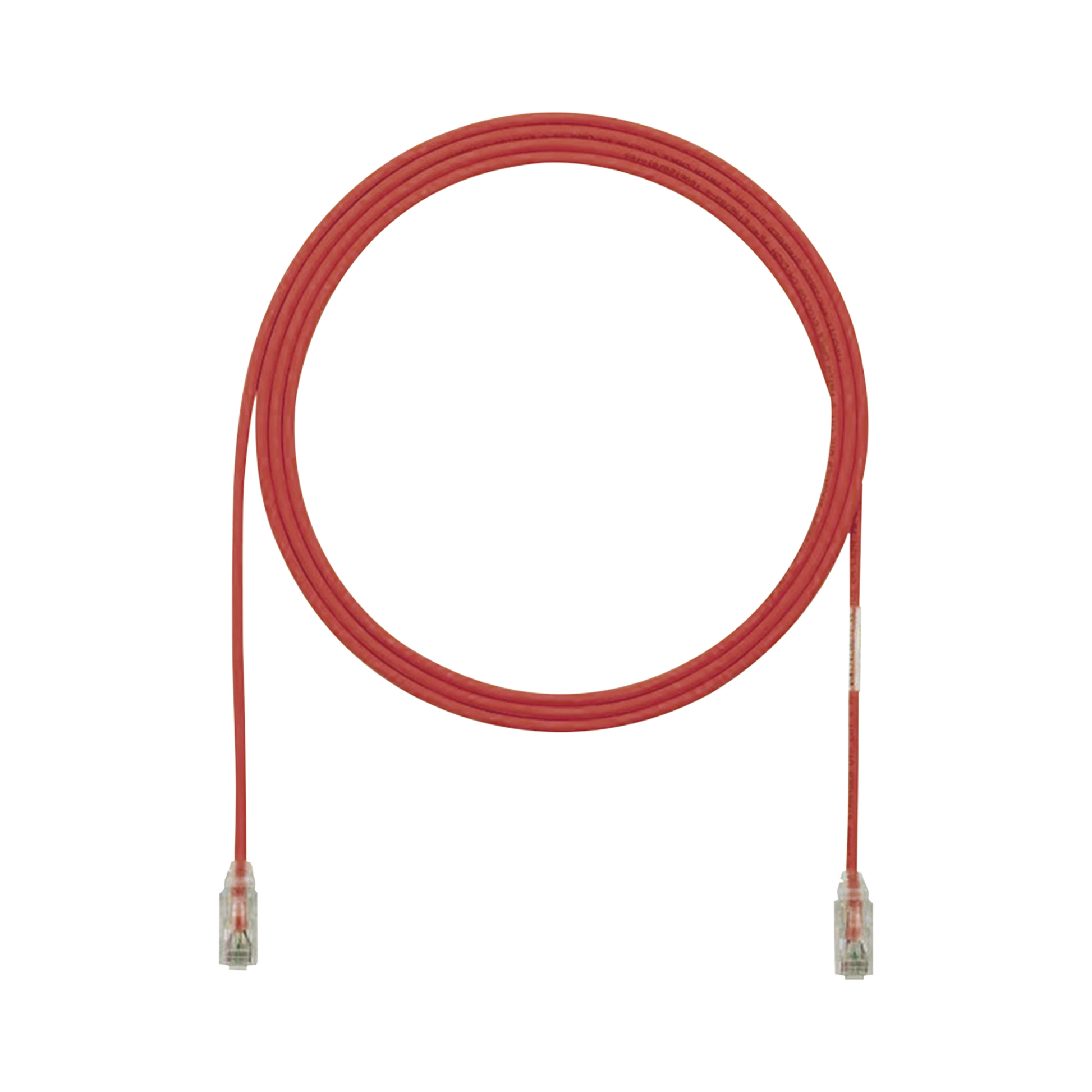 CABLE DE PARCHEO TX6, UTP CAT6, DIÁMETRO REDUCIDO (28AWG), COLOR ROJO, 12FT-Cableado-PANDUIT-Bsai Seguridad & Controles