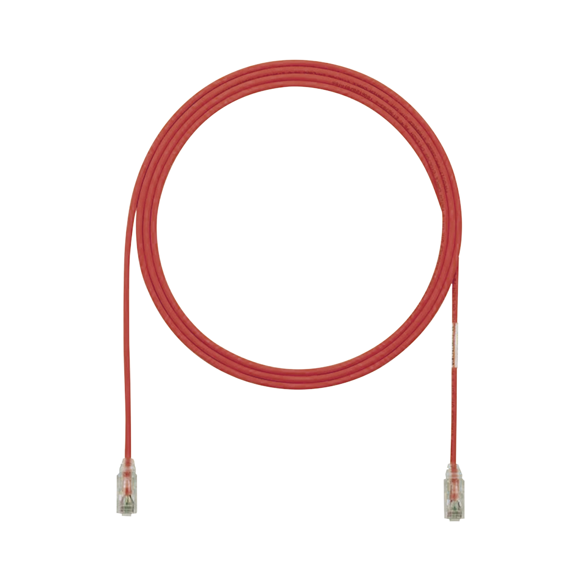 CABLE DE PARCHEO TX6, UTP CAT6, DIÁMETRO REDUCIDO (28AWG), COLOR ROJO, 12FT-Cableado-PANDUIT-Bsai Seguridad & Controles