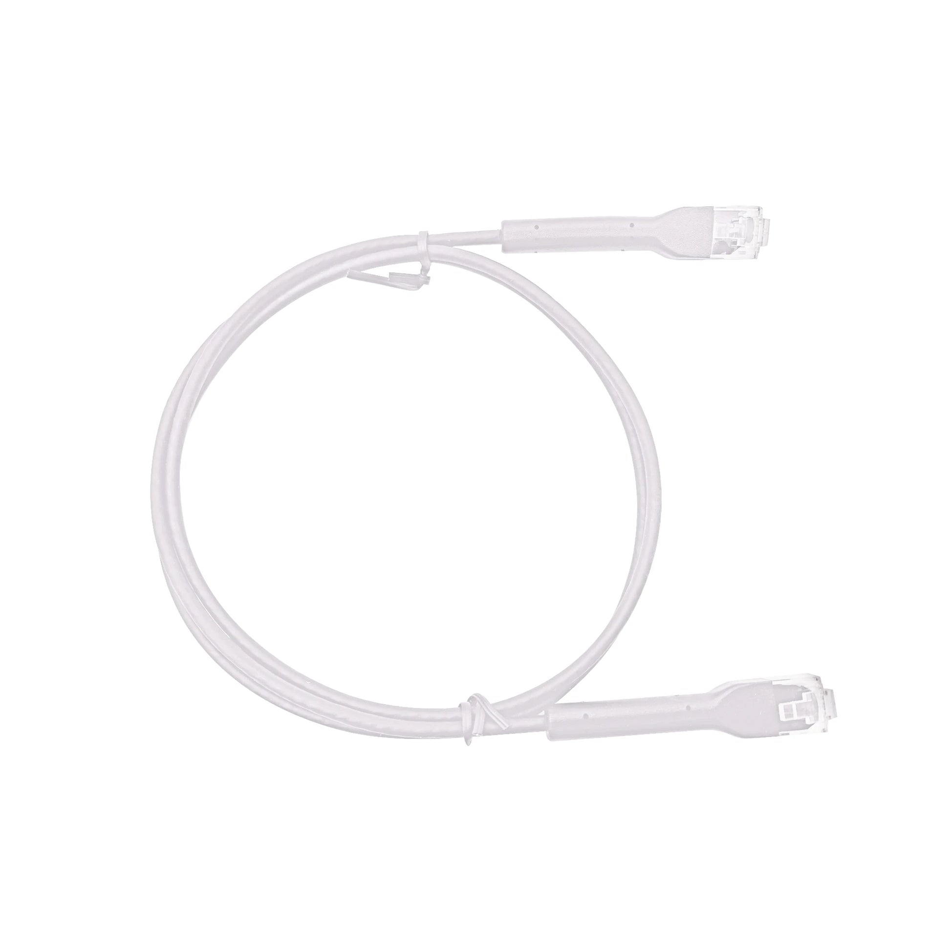 CABLE DE PARCHEO ULTRA SLIM CON BOTA FLEXIBLE UTP CAT6A - 0.30 CM BLANCO DIÁMETRO REDUCIDO-Cableado de Cobre-LINKEDPRO BY EPCOM-LPPSLIMA030WH-Bsai Seguridad & Controles