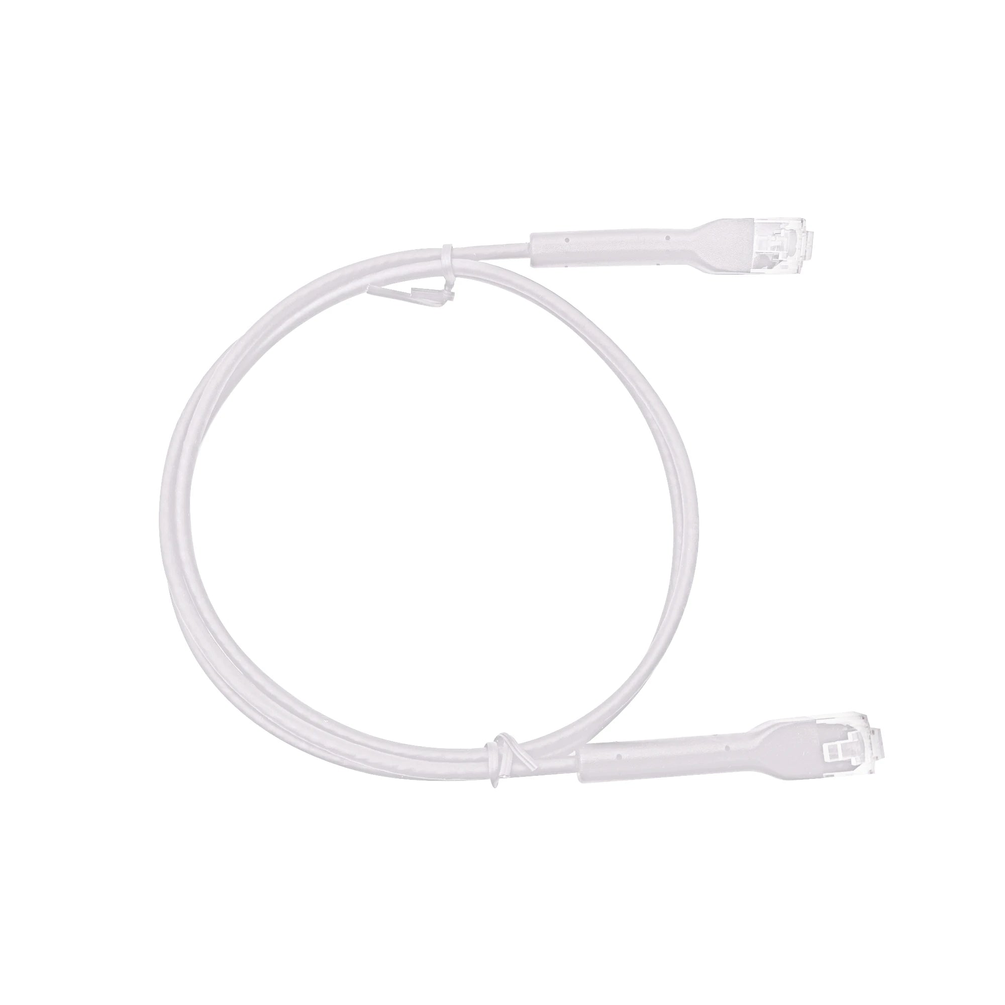 CABLE DE PARCHEO ULTRA SLIM CON BOTA FLEXIBLE UTP CAT6A - 0.30 CM BLANCO DIÁMETRO REDUCIDO-Cableado de Cobre-LINKEDPRO BY EPCOM-LPPSLIMA030WH-Bsai Seguridad & Controles
