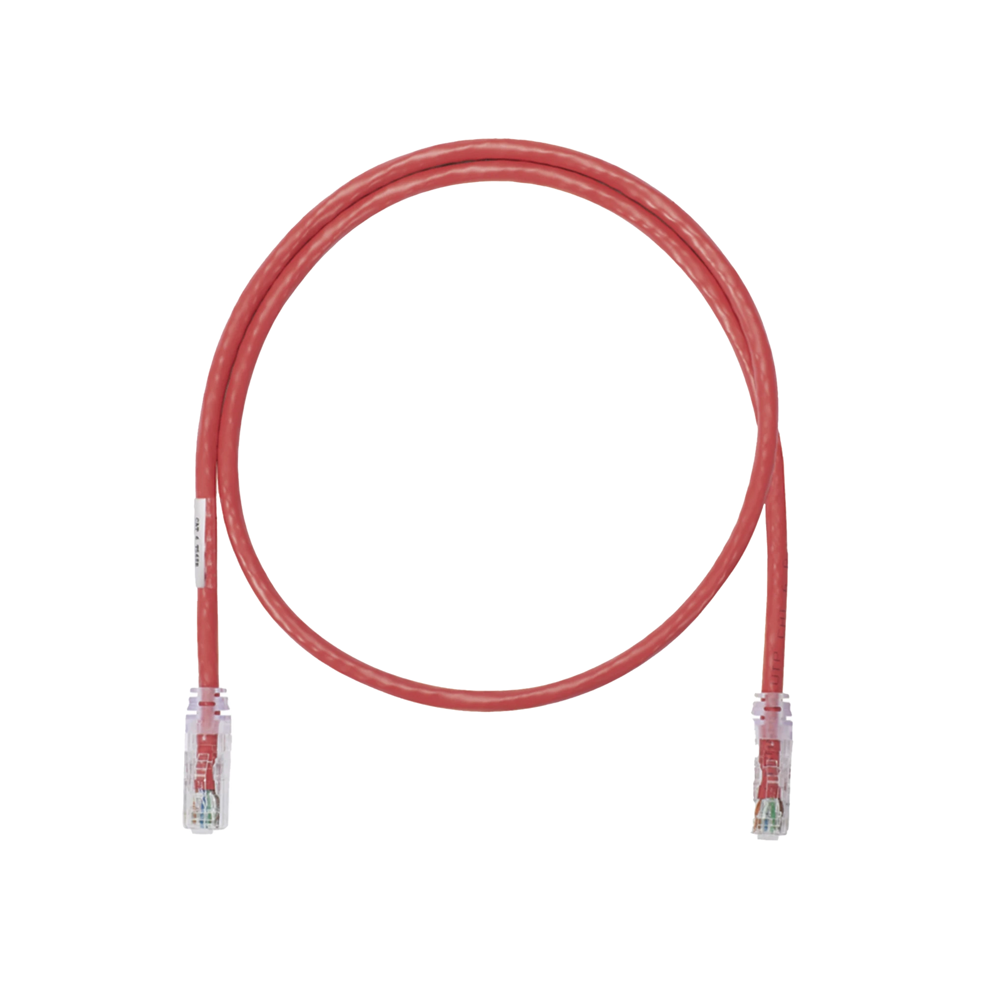 CABLE DE PARCHEO UTP CATEGORÍA 6, CON PLUG MODULAR EN CADA EXTREMO - 1 FT (30.48 CM) - ROJO-Cableado de Cobre-PANDUIT-NK6PC1RDY-Bsai Seguridad & Controles