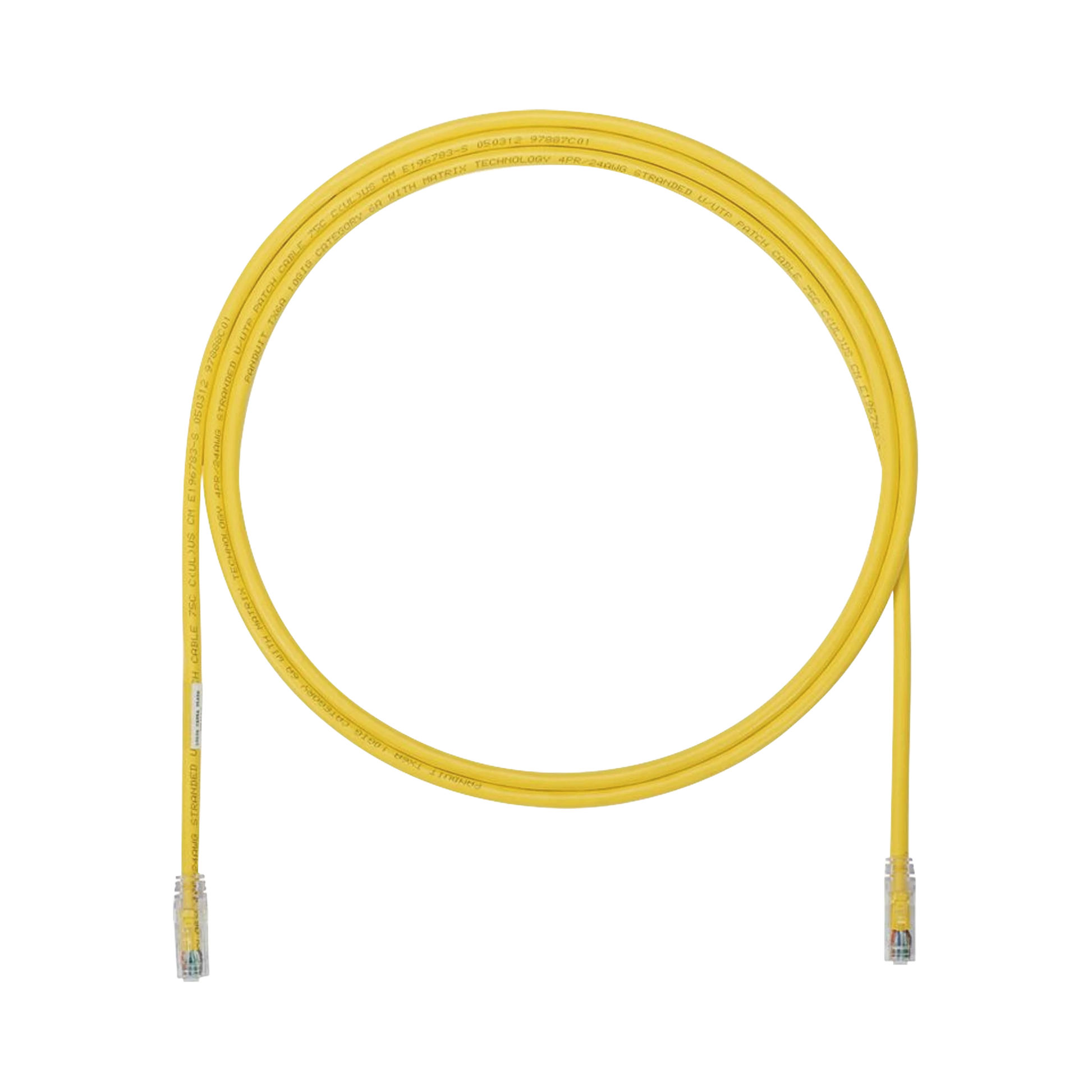 CABLE DE PARCHEO UTP, CAT6A, 24 AWG, CM, COLOR AMARILLO, 10FT-Patch Cords-PANDUIT-Bsai Seguridad & Controles