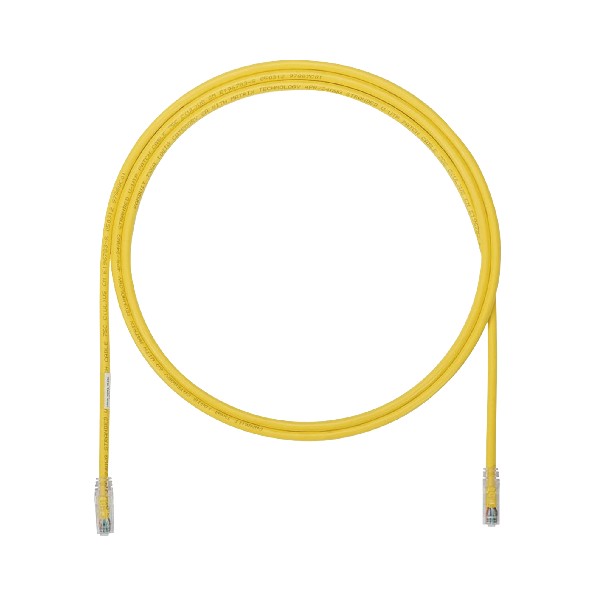 CABLE DE PARCHEO UTP, CAT6A, 24 AWG, CM, COLOR AMARILLO, 10FT-Patch Cords-PANDUIT-Bsai Seguridad & Controles