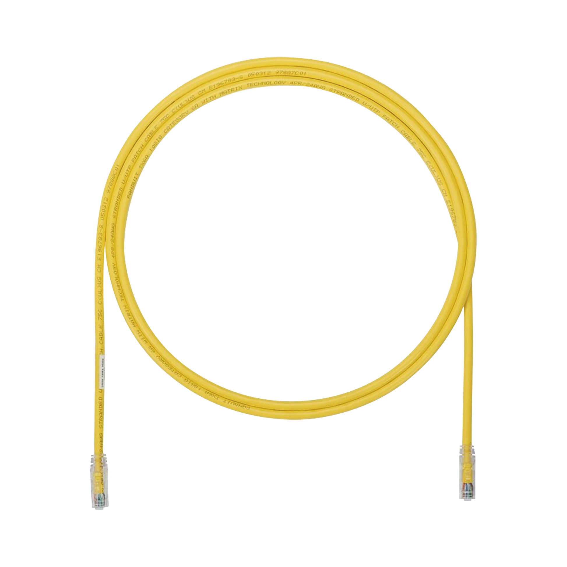 CABLE DE PARCHEO UTP, CAT6A, 24 AWG, CM, COLOR AMARILLO, 3FT-Cableado-PANDUIT-Bsai Seguridad & Controles