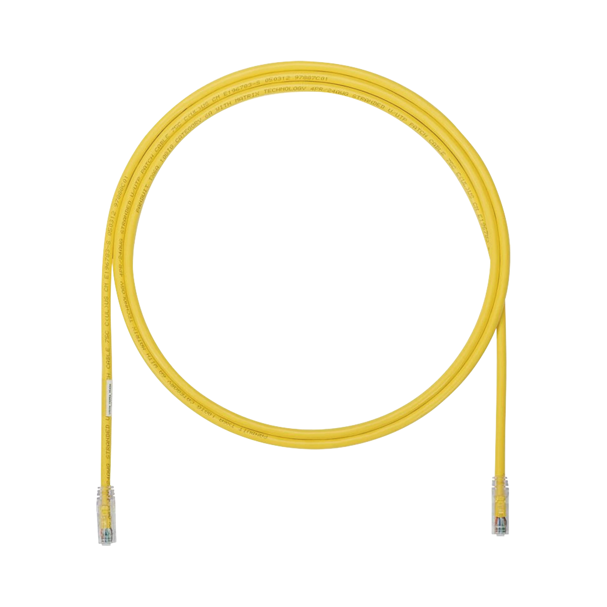 CABLE DE PARCHEO UTP, CAT6A, 24 AWG, CM, COLOR AMARILLO, 3FT-Cableado-PANDUIT-Bsai Seguridad & Controles