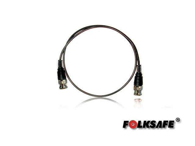CABLE DE VIDEO BNC60 FOLKSAFE, COAXIAL DELGADO COLOR NEGRO, COMPATIBLE CON TECNOLOGÍAS ANÁLOGAS Y HD, 60CM DE LARGO CON CONECTORES BNC DE MACHO A MACHO, IDEAL PARA CONECTAR DVR A CÁMARA-Cableado-FOLKSAFE-Bsai Seguridad & Controles