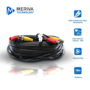 CABLE DE VIDEO HD ARMADO MERIVA MVA-HDCB20 20MTS NEGRO CON CONECTORES DE VIDEO BNC Y CORRIENTE OPTIMIZADO PARA AHD/HDTVI/HDCVI Y AUDIO POR COAXIAL-Cables Armados y Jumpers-MERIVA TECHNOLOGY-MVA-HDCB20-Bsai Seguridad & Controles