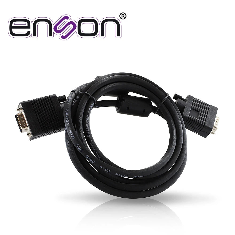 CABLE DE VIDEO VGA ENSON ENS-VGACB2 1.8MT MACHO-MACHO RECOMENDADO PARA SISTEMAS DE VIDEO VIGILANCIA-Cableado-ENSON-Bsai Seguridad & Controles