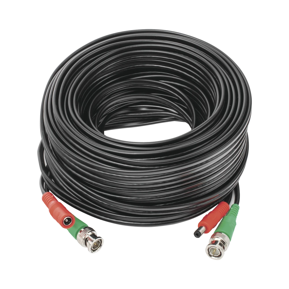 CABLE COAXIAL ( BNC RG59 ) + ALIMENTACIÓN / SIAMÉS / 20 METROS / 100 % COBRE / PARA CÁMARAS 4K / USO INTERIOR Y EXTERIOR-Cableado-EPCOM POWERLINE-Bsai Seguridad & Controles