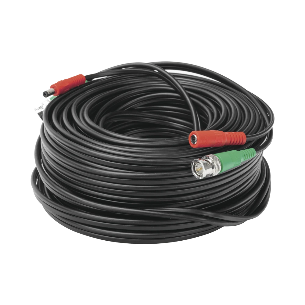 CABLE COAXIAL ( BNC RG59 ) + ALIMENTACIÓN / SIAMÉS / 30 METROS / 100 % COBRE / PARA CÁMARAS 4K / USO INTERIOR Y EXTERIOR-Cableado-EPCOM POWERLINE-Bsai Seguridad & Controles