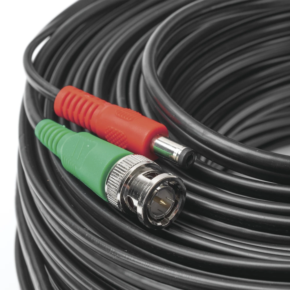 CABLE COAXIAL ( BNC RG59 ) + ALIMENTACIÓN / SIAMÉS / 30 METROS / 100 % COBRE / PARA CÁMARAS 4K / USO INTERIOR Y EXTERIOR-Cableado-EPCOM POWERLINE-Bsai Seguridad & Controles