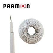CABLE DOBLE AISLADO COLOR BLANCO CAB-DOBLE AISLADO -W-100M PAAMON CAPA AISLANTE DE POLIETILENO CON CUBIERTA EXTRA DE PVC Y NAILON CONDUCTOR 22AWG DE COBRE ESTAÑO PARA EXTERIOR SOPORTA HASTA 18,000 VOLTS ROLLO DE 100 METROS-Cercas electrificadas-PAAMON-CAB-DOBLE AISLADO -W-100M-Bsai Seguridad & Controles