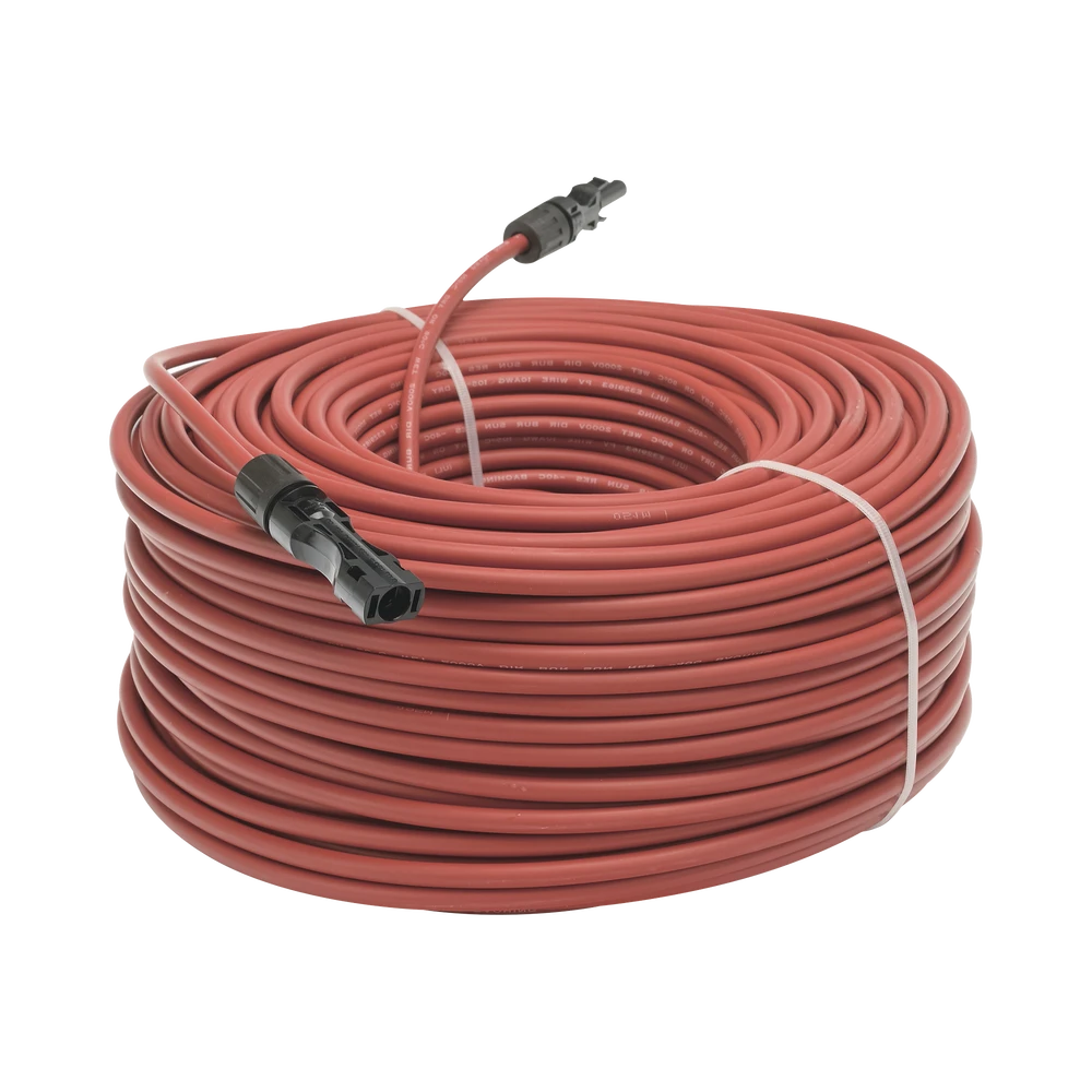CABLE FOTOVOLTAICO 100 M, ROJO, CALIBRE 10 AWG CON TERMINALES MC4 EN AMBOS EXTREMOS-Accesorios Energía Solar y Eólica-EPCOM POWERLINE-Bsai Seguridad & Controles