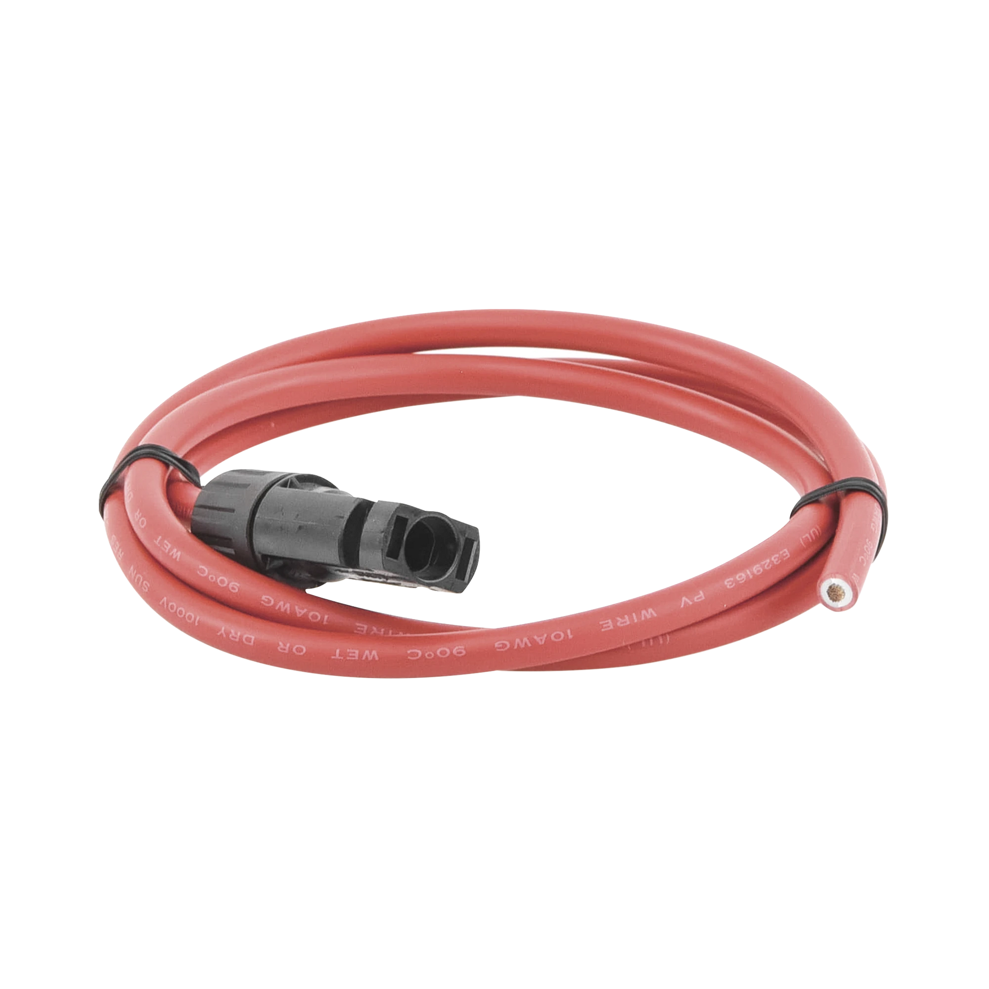 CABLE FOTOVOLTAICO, 1 M, ROJO, CALIBRE 10 AWG CON TERMINAL MC4-M EN UN EXTREMO-Accesorios Energía Solar y Eólica-EPCOM POWERLINE-Bsai Seguridad & Controles