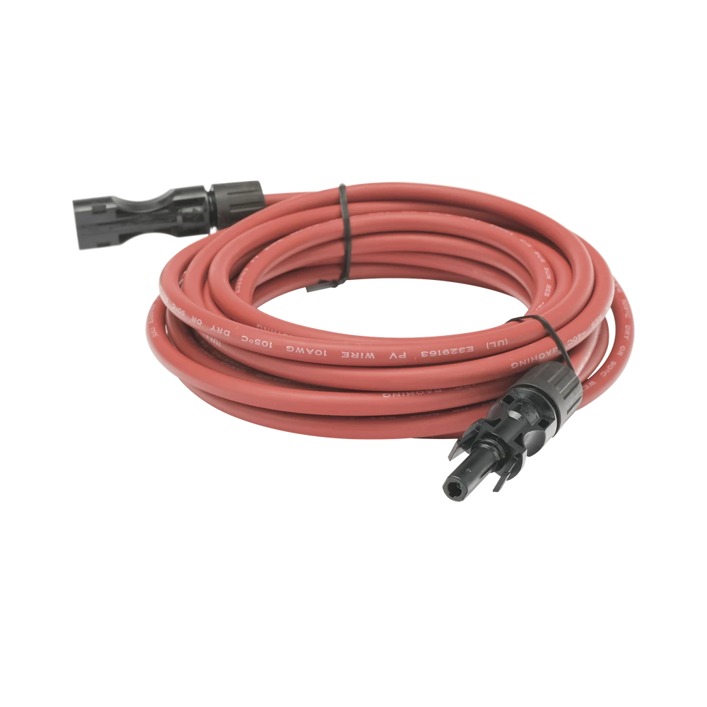 CABLE FOTOVOLTAICO, 2.5 M, ROJO, CALIBRE 10 AWG CON TERMINAL MC4-M EN AMBOS EXTREMOS-Accesorios Energía Solar y Eólica-EPCOM POWERLINE-Bsai Seguridad & Controles