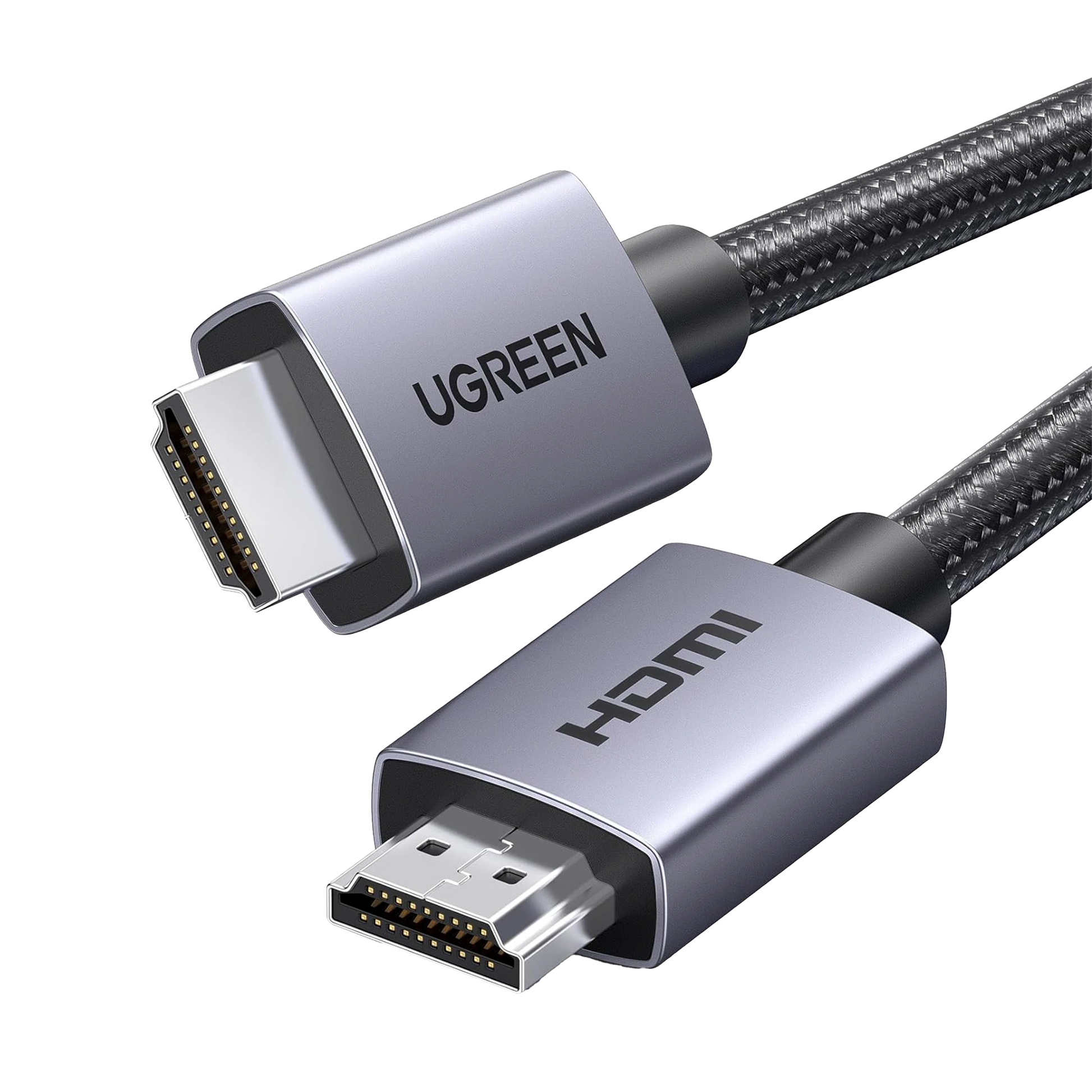 CABLE HDMI 2.0 DE NYLON TRENZADO | 1 M | 4K@60HZ | ARC | DOLBY ATMOS | TRUE HD | DTS HD | HDR | 3D INVERSIVO | 3 MODOS DE VISUALIZACIÓN | 3 CAPAS DE PROTECCIÓN + 4 DE BLINDAJE | NIQUELADO | CARCASA DE ALUMINIO.-Cables y Conectores-UGREEN-25297-Bsai Seguridad & Controles