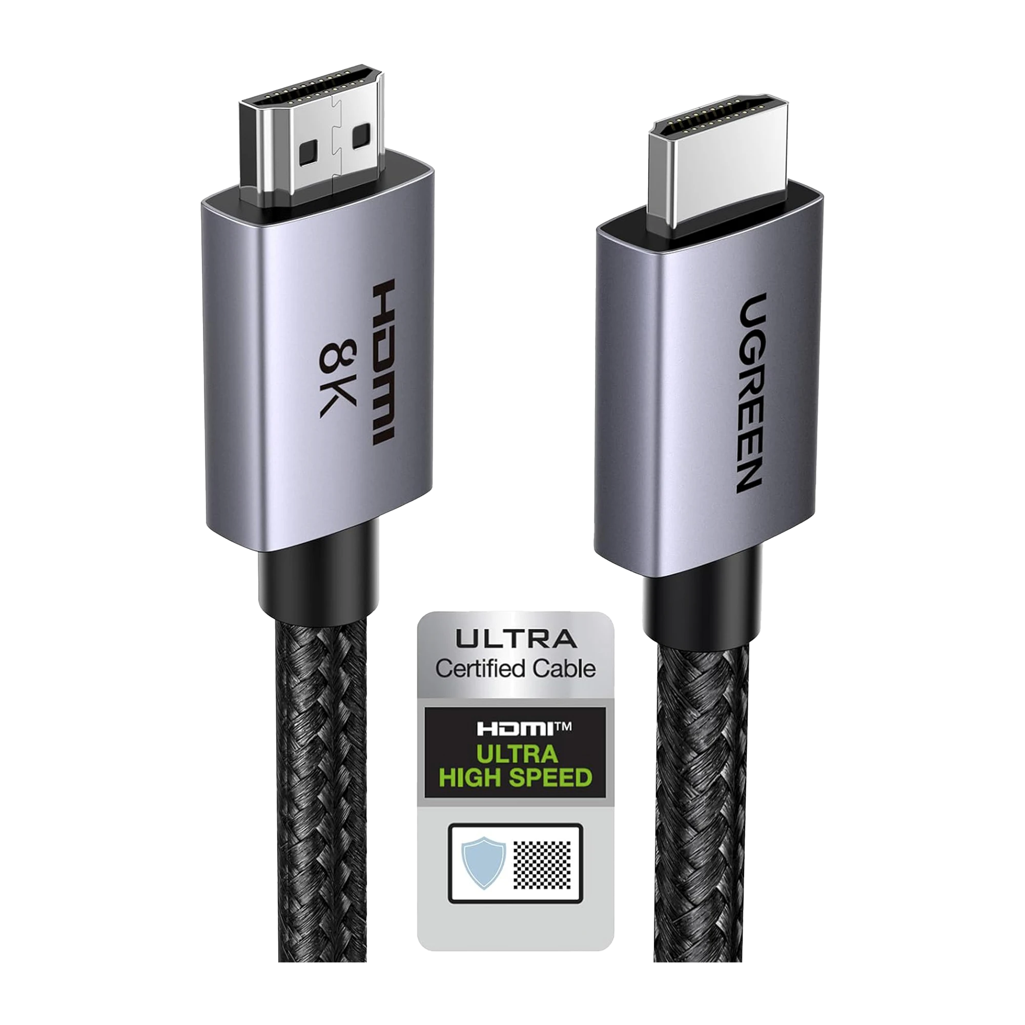 CABLE HDMI 2.1 DE 8K@60HZ | 2 M | 48GBPS | HDR10+ | 3D INVERSIVO| EARC | DOLBY ATMOS | VVR | QMS | QFT | ALLM | 3 MODOS DE VISUALIZACIÓN | CERTIFICADO HDMI 8K | NIQUELADO | NYLON TRENZADO | CARCASA DE ALUMINIO.-Cables y Conectores-UGREEN-25910-Bsai Seguridad & Controles