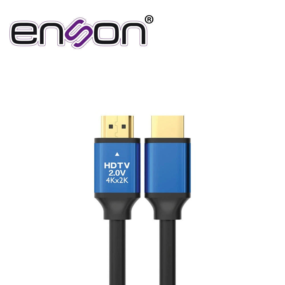 CABLE HDMI 4K PRO ENSON ENS-HDMI3ME DE 3 METROS SOPORTA RESOLUCIONES DE HASTA 4K COLOR NEGRO PARA INTERIOR-Cables Armados y Jumpers-ENSON-Bsai Seguridad & Controles