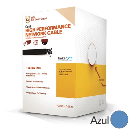 CABLE LINKEDPRO CAT6 TIPO UTP DE ALTO DESEMPEÑO ETL UL 100% COBRE-Cableado-LINKEDPRO BY EPCOM-Bsai Seguridad & Controles