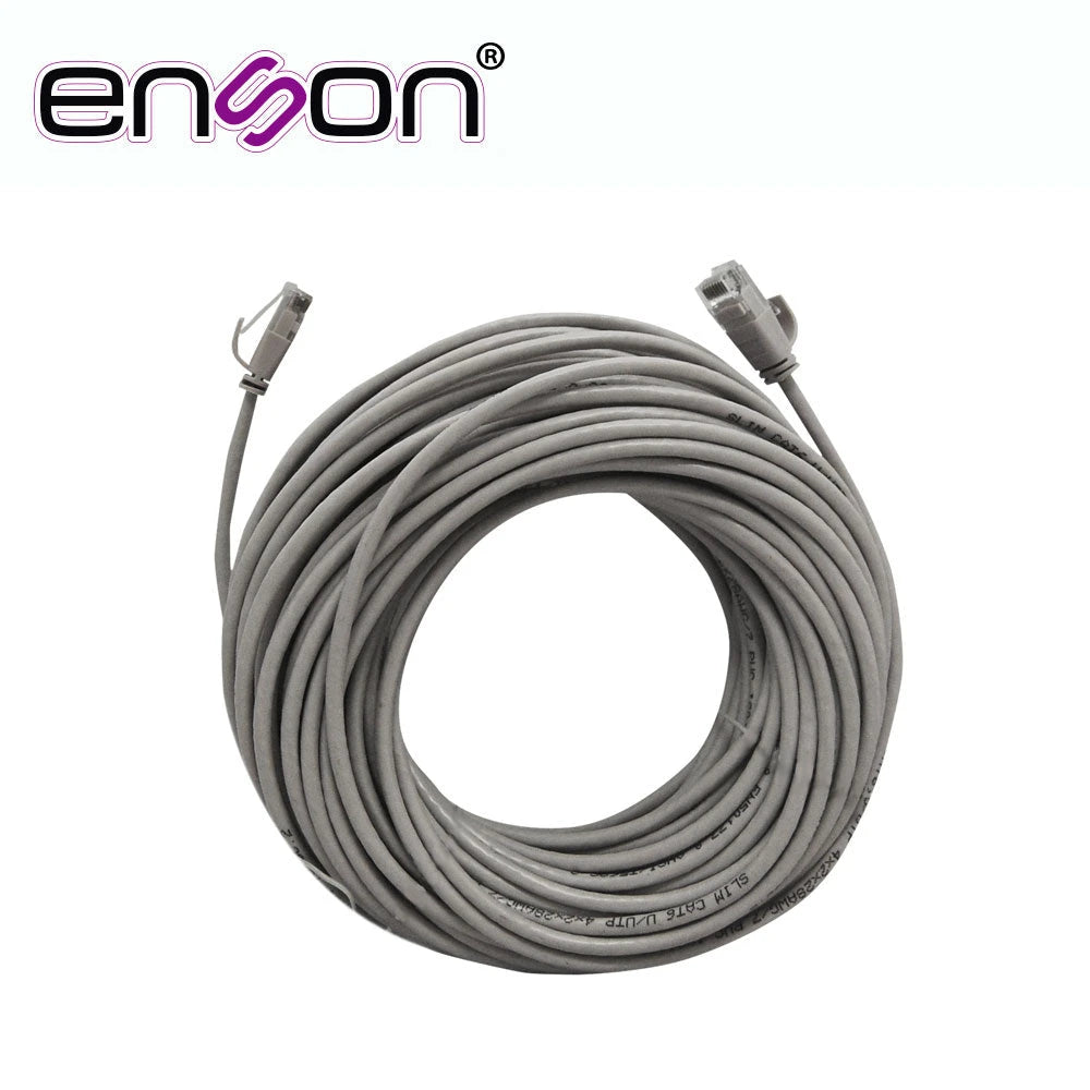 CABLE PREARMADO ENSON ENS-IP18CAT6 DE 18MTS CAT6 CON CONECTORES RJ45 TIPO MACHO A CADA EXTREMO COLOR GRIS PARA SISTEMAS BASICOS DE VIDEO IP Y REDES-Cableado-ENSON-Bsai Seguridad & Controles