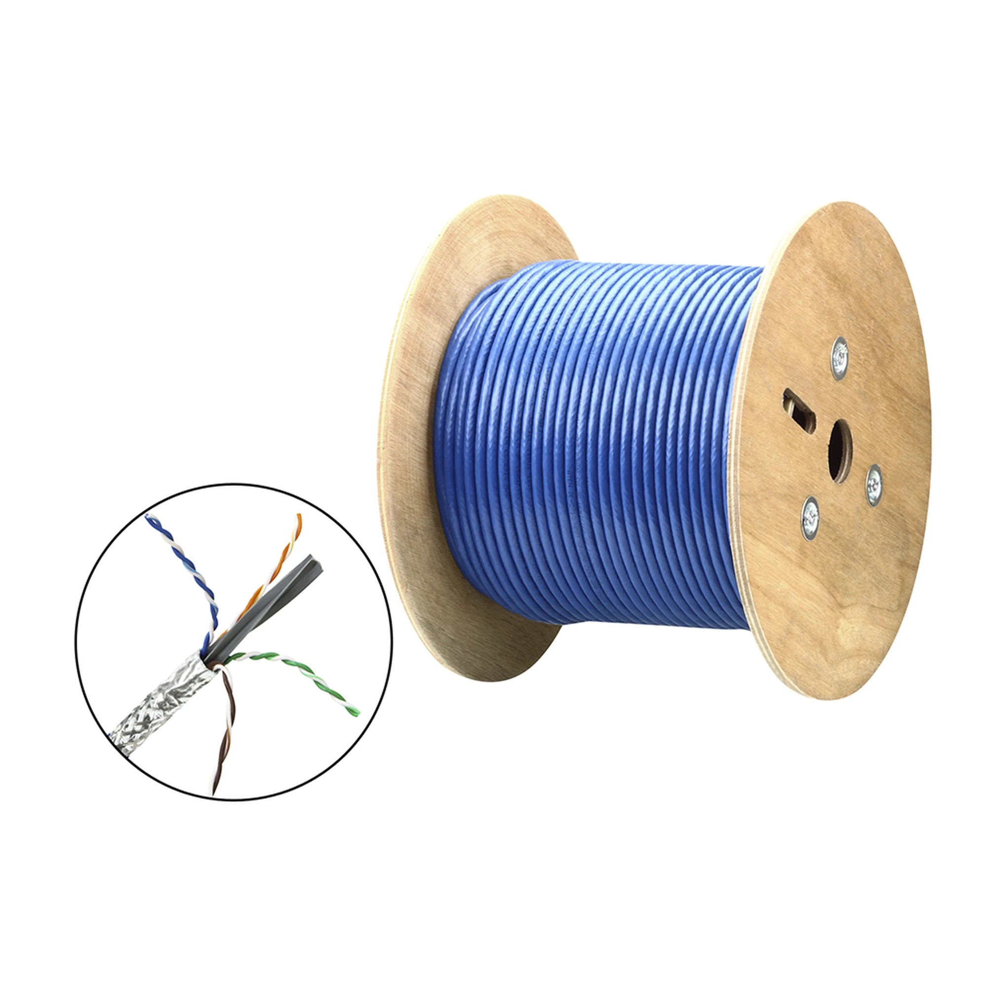 CABLE SF/UTP | 4 PARES 23 AWG | CUMPLE CON LOS REQUISITOS DE LA HDBASET ALLIANCE | PROTECCIÓN EMI | TRANSMISIÓN DE DATOS 4K | COLOR AZUL | 305M-ProAV-ATEN-Bsai Seguridad & Controles