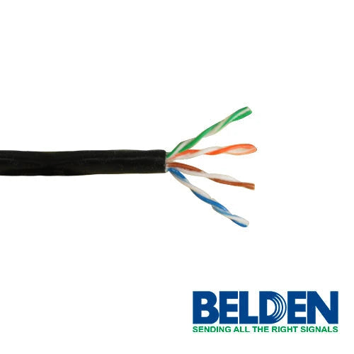 CABLE UTP CAT5E BELDEN 7997A 0101000 FORRO POLIETILENO PLANTA EXTERNA OSP NEGRO 4 PARES CON GEL 200 MHZ CALIBRE 24AWG 100% COBRE USO EXTERIOR IDEAL PARA INSTALACIONES DE SEGURIDAD CCTV, VIDEO, DATOS, REDES ETHERNET BOBINA 1000 PIES 305 METROS-Cableado-BELDEN-7997A 0101000-Bsai Seguridad & Controles