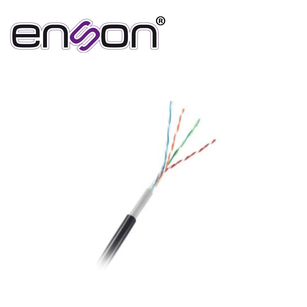 CABLE UTP CAT5E CCA ENSON 12252B305 PARA EXTERIOR SERIE ECO CALIBRE 24 AWG DOBLE FORRO PVC NEGRO RETARDANTE DE FLAMA Y RESISTENTE A RAYOS UV 305 METROS-Cable UTP / FTP-ENSON-Bsai Seguridad & Controles