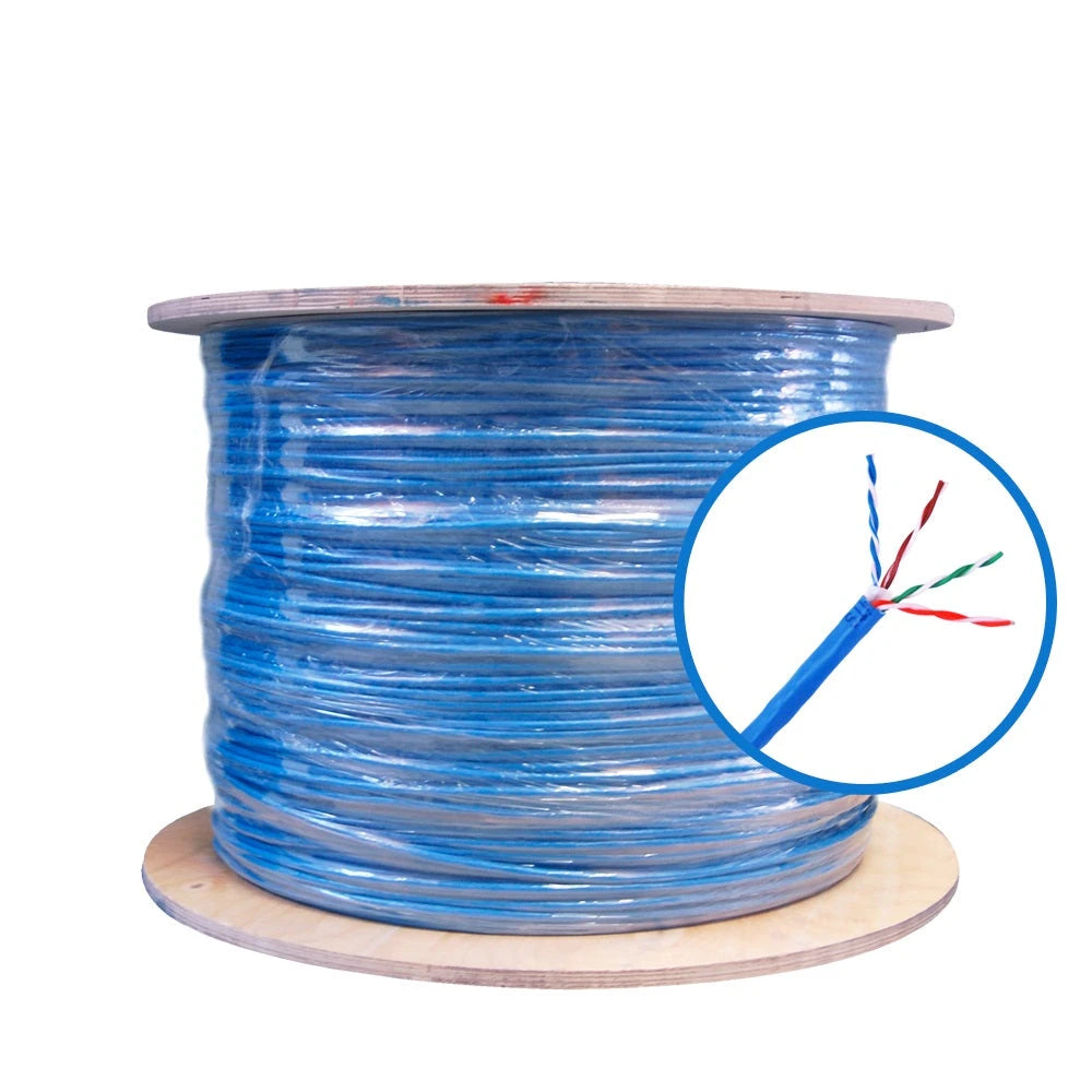 CABLE UTP CAT6 BELDEN 2412 0065000 FORRO PVC AZUL CMR 4 PARES 350 MHZ CALIBRE 23 AWG 100% COBRE USO INTERIOR ESPECIAL PARA INSTALACIONES CCTV, VIDEO, DATOS, REDES ETHERNET CERTIFICABLE 5000 PIES 1524 METROS-Cable UTP / FTP-BELDEN-Bsai Seguridad & Controles