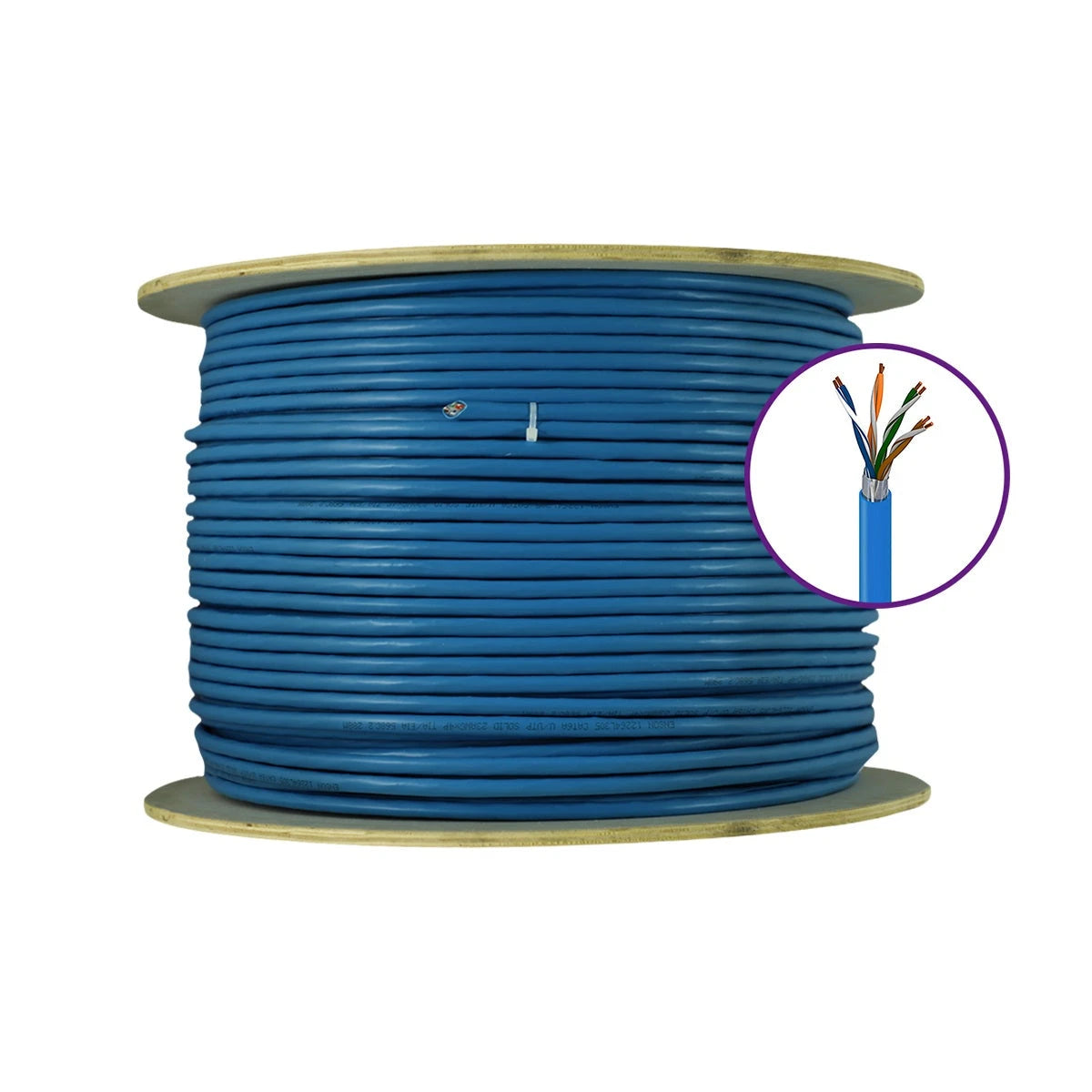 CABLE UTP CAT6A ENSON 12264L305 FORRO PVC AZUL 4 PARES 500MHZ 100% COBRE USO INTERIOR 1000 PIES 305 METROS-Cable UTP / FTP-ENSON-Bsai Seguridad & Controles