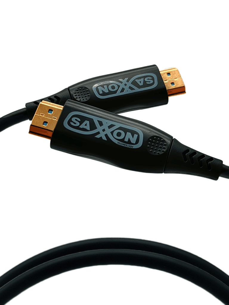 SAXXON SX05HDF047 - CABLE HDMI DE 5 METROS POR FIBRA ÓPTICA 4K@60HZ / FIBRA 4 HILOS + 7 HILOS COBRE ESTAÑADO / COMPATIBLE CON HDMI 2.0 / ALTA VELOCIDAD 18 GBPS / 3D / HDR / CAJA DE ALEACIÓN DE ZINC / CALIDAD PREMIUM #SA1-HDMI-SAXXON-Bsai Seguridad & Controles