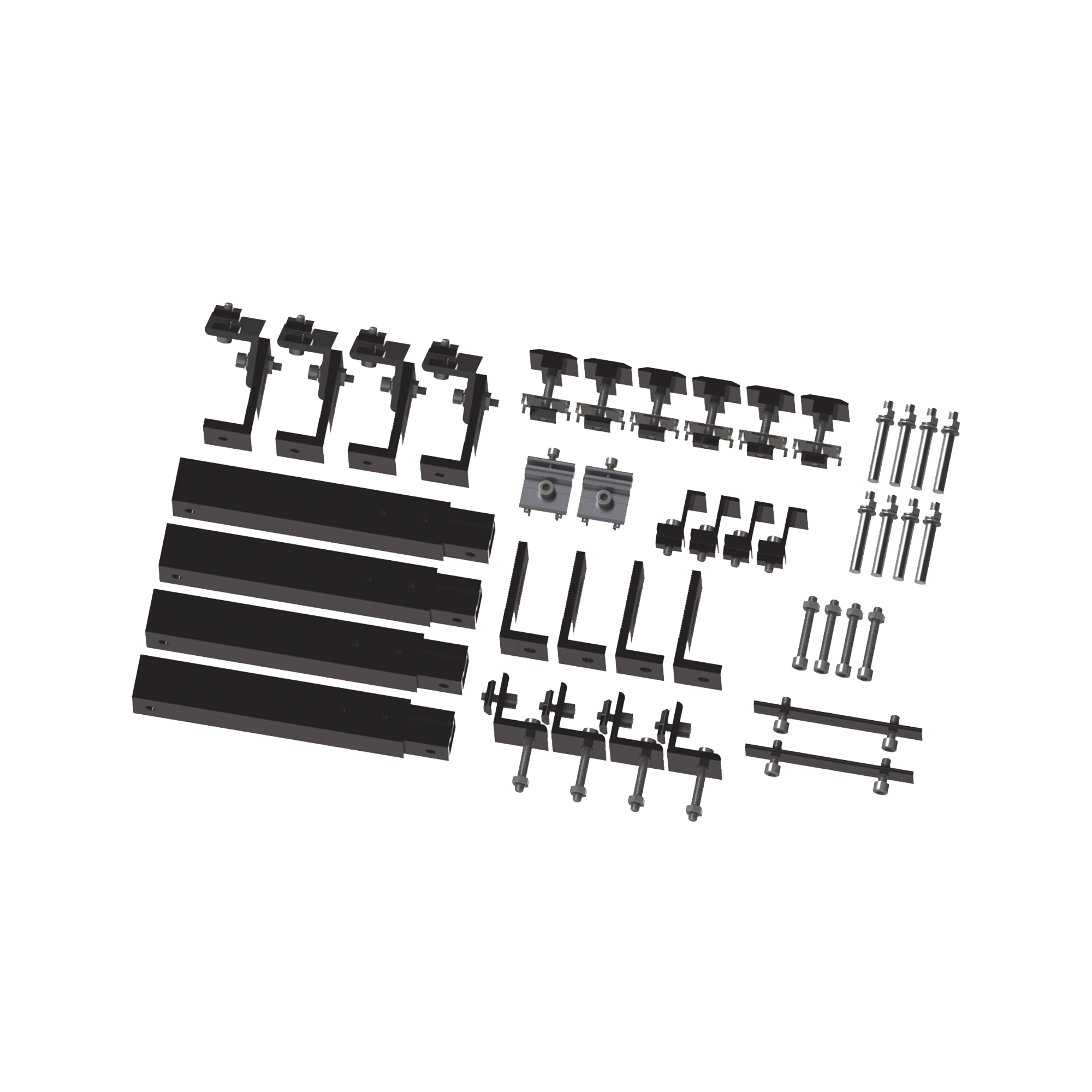 CAJA DE ACCESORIOS DE ALUMINIO NEGRO ANODIZADO PARA MONTAJE VEKTOR8BLK , ARREGLO 1X4 PARA TECHO-EPCOM POWERLINE-EPL-AMO011X4-STBLK-Bsai Seguridad & Controles