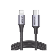 CABLE USB-C A LIGHTNING / CERTIFICADO MFI / 1 METRO / ADECUADO PARA IPHONE, IPAD Y IPOD / CARGA Y SINCRONIZACIÓN DE DATOS / VELOCIDAD 480 MBPS / PD CARGA RÁPIDA 3A MÁX. / CAJA DE ALUMINIO + NYLON TRENZADO-Accesorios Generales-UGREEN-Bsai Seguridad & Controles