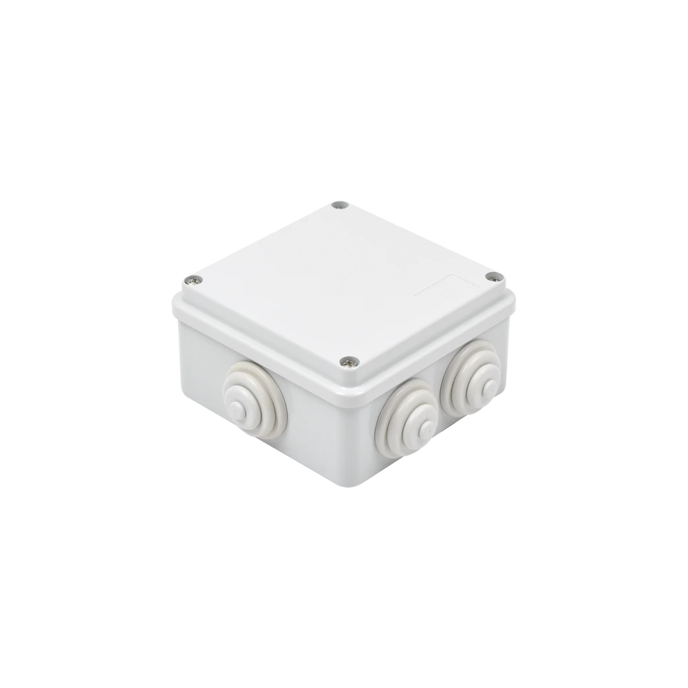 CAJA DE DERIVACIÓN DE PVC AUTO-EXTINGUIBLE CON 6 ENTRADAS, TAPA ATORNILLADA, 100X100X50 MM, PARA EXTERIOR (IP55)-Accesorios Videovigilancia-GEWISS-Bsai Seguridad & Controles