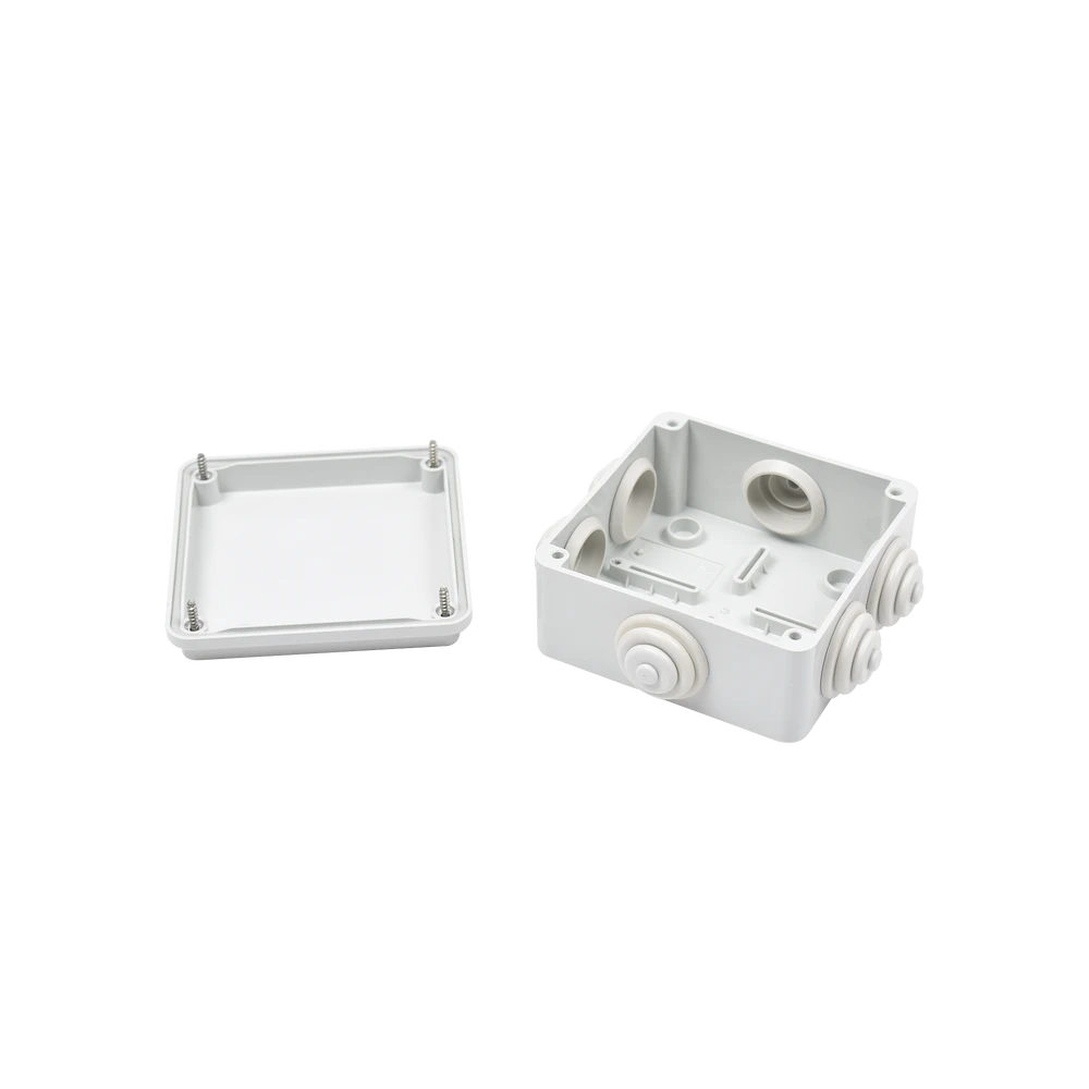 CAJA DE DERIVACIÓN DE PVC AUTO-EXTINGUIBLE CON 6 ENTRADAS, TAPA ATORNILLADA, 100X100X50 MM, PARA EXTERIOR (IP55)-Accesorios Videovigilancia-GEWISS-Bsai Seguridad & Controles