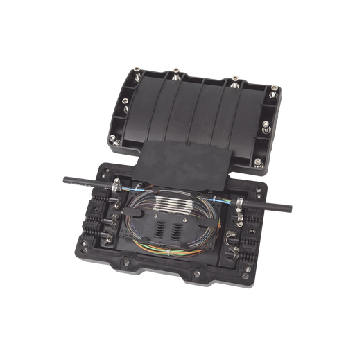 CAJA DE DISTRIBUCIÓN DE FIBRA ÓPTICA HORIZONTAL, HASTA 48 EMPALMES, EXTERIOR IP68-Fibra Óptica-FIBERHOME-Bsai Seguridad & Controles