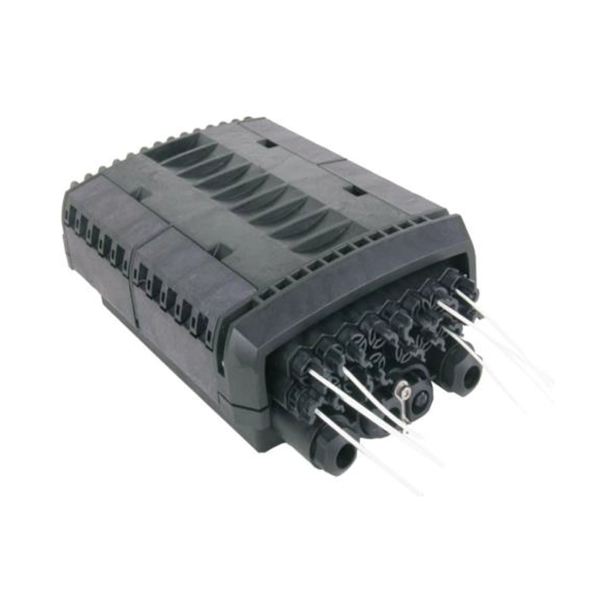 CAJA DE DISTRIBUCIÓN DE FIBRA ÓPTICA PARA 24 EMPALMES CON 16 ACOPLADORES SC/APC. ENTERRADO DIRECTO, IP68, SPLITTER 1X16 INCLUIDO CON CONECTORES SC/APC-Redes FTTH/PON-LINKEDPRO BY EPCOM-Bsai Seguridad & Controles