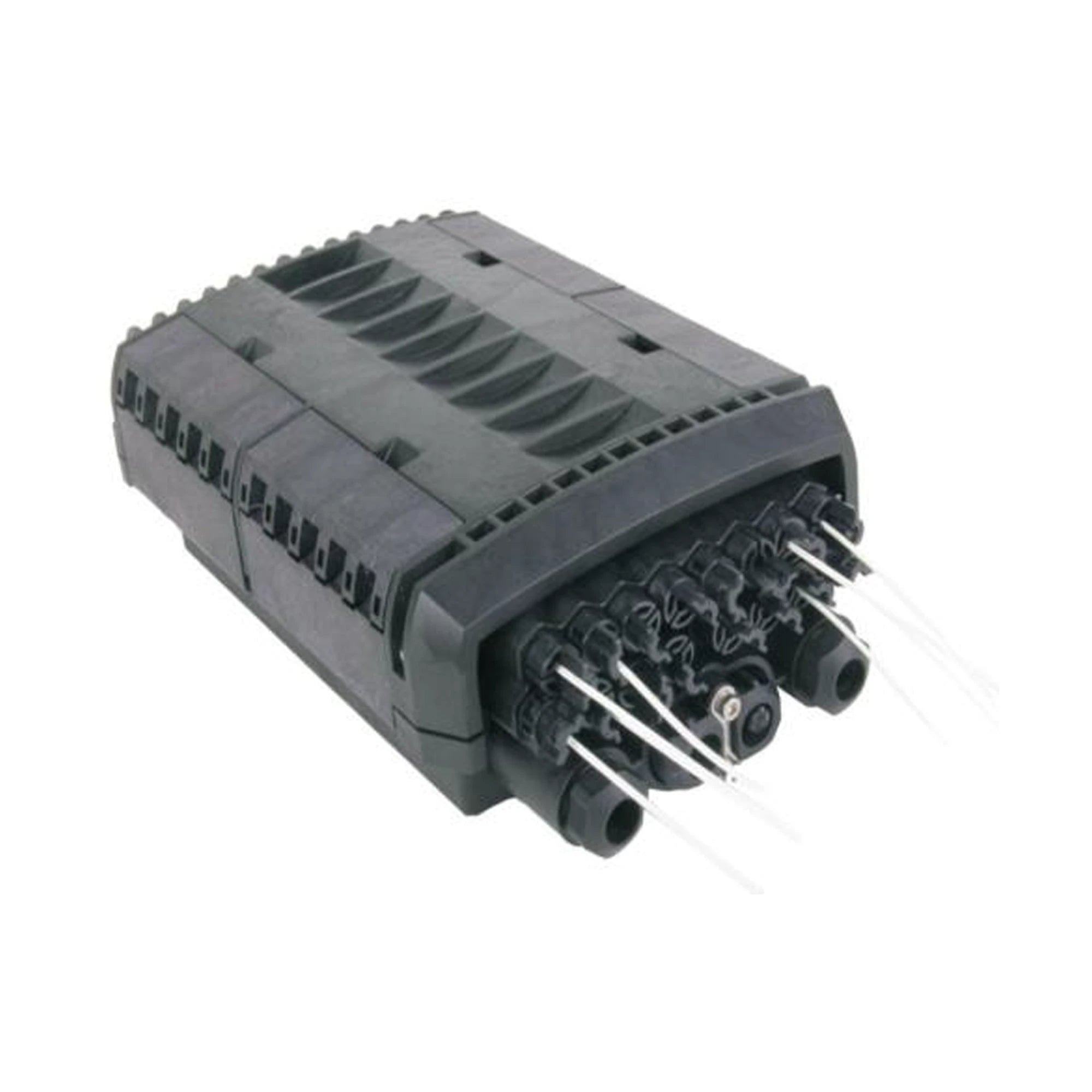 CAJA DE DISTRIBUCIÓN DE FIBRA ÓPTICA PARA 24 EMPALMES CON 16 ACOPLADORES SC/APC. ENTERRADO DIRECTO, IP68, SPLITTER 1X16 INCLUIDO CON CONECTORES SC/APC-Redes FTTH/PON-LINKEDPRO BY EPCOM-Bsai Seguridad & Controles