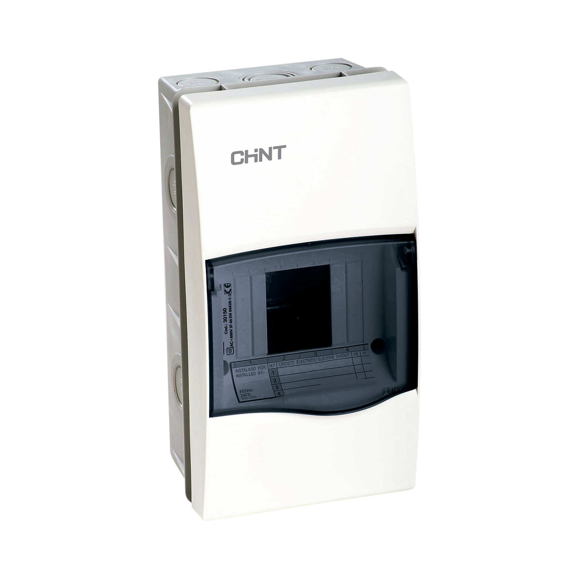 CAJA DE DISTRIBUCIÓN PARA EMPOTRAR, IP40, 04 MÓDULOS-Protección contra Descargas-CHINT-Bsai Seguridad & Controles