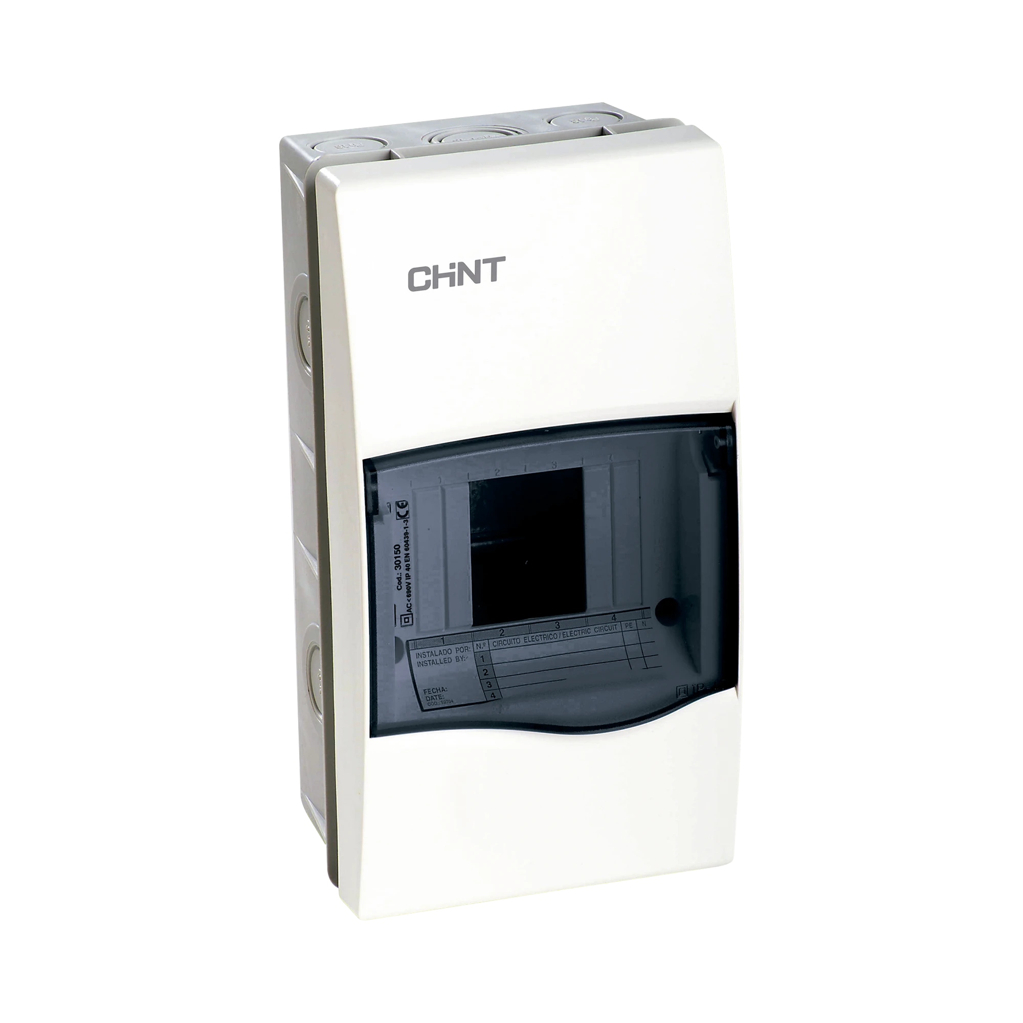 CAJA DE DISTRIBUCIÓN PARA EMPOTRAR, IP40, 04 MÓDULOS-Protección contra Descargas-CHINT-Bsai Seguridad & Controles