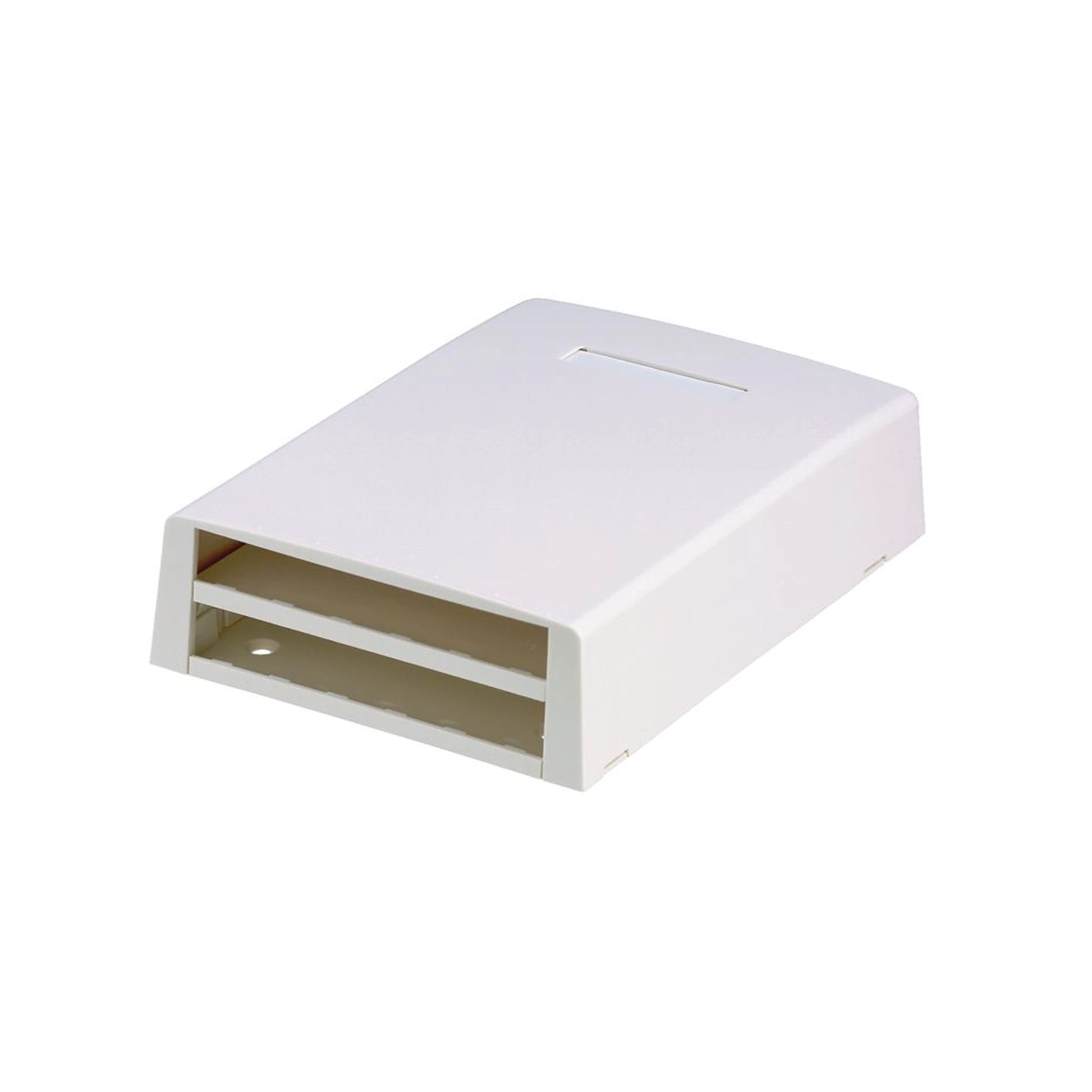 CAJA DE MONTAJE EN SUPERFICIE, CON ACCESORIO PARA RESGUARDO DE FIBRA ÓPTICA, PARA 12 MÓDULOS MINI-COM, COLOR BLANCO-Cajas Superficiales-PANDUIT-Bsai Seguridad & Controles