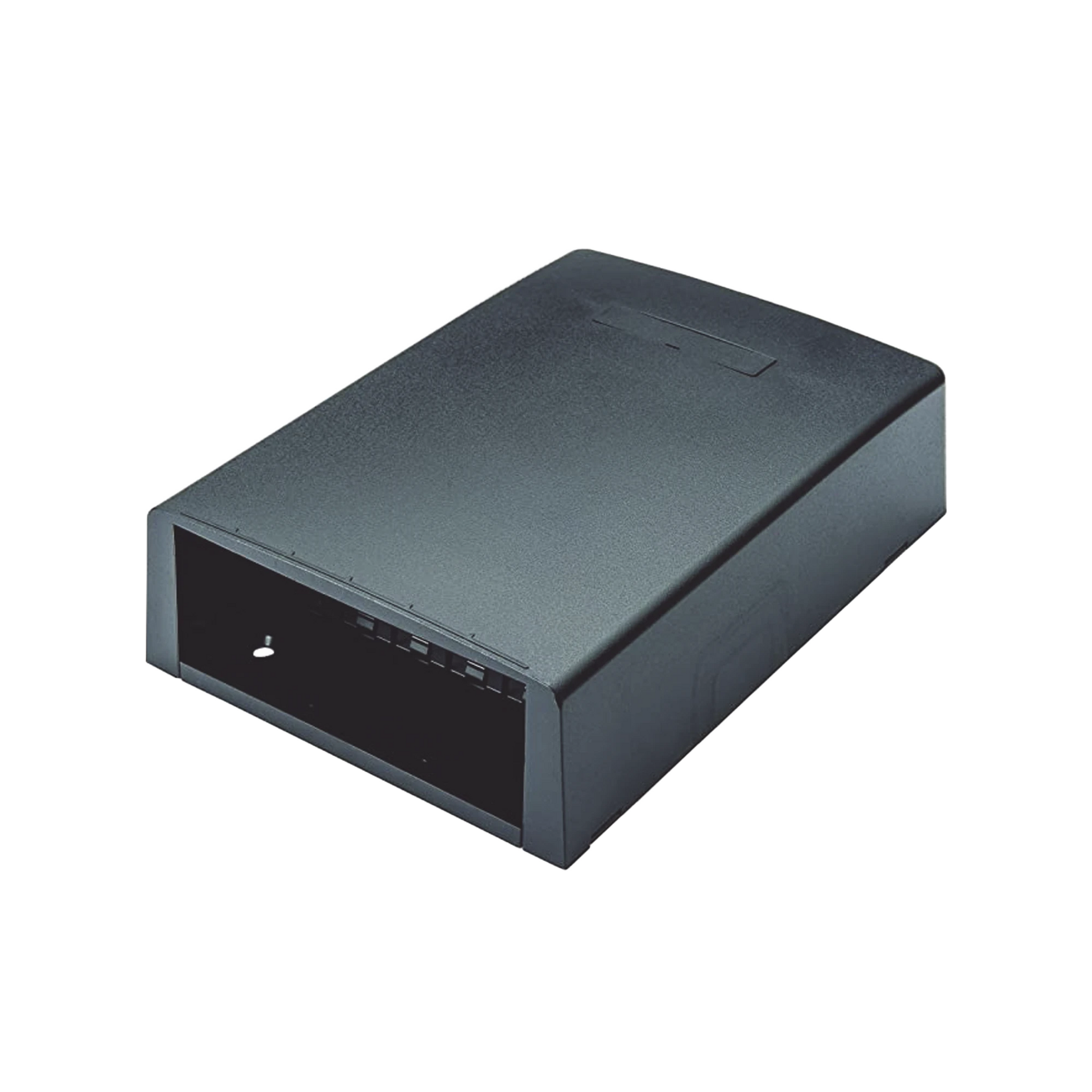 CAJA DE MONTAJE EN SUPERFICIE, CON ACCESORIO PARA RESGUARDO DE FIBRA ÓPTICA, PARA 12 MÓDULOS MINI-COM, COLOR NEGRO-Cajas Superficiales-PANDUIT-Bsai Seguridad & Controles