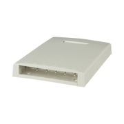 CAJA DE MONTAJE EN SUPERFICIE, CON ACCESORIO PARA RESGUARDO DE FIBRA ÓPTICA, PARA 6 MÓDULOS MINI-COM, COLOR BLANCO MATE-Cajas Superficiales-PANDUIT-Bsai Seguridad & Controles