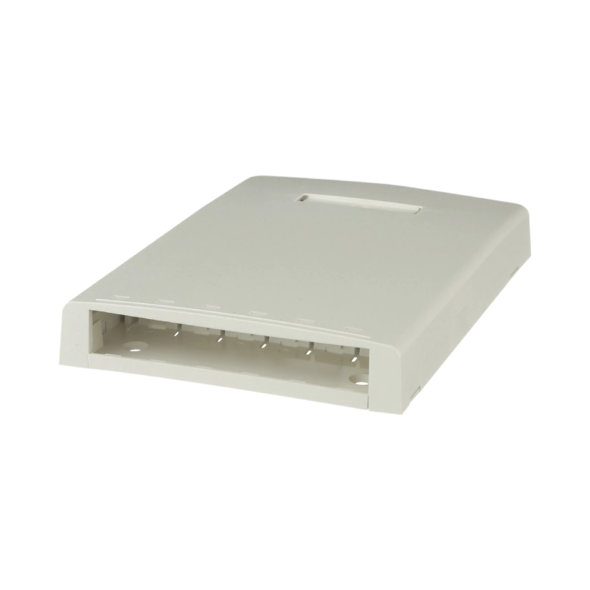 CAJA DE MONTAJE EN SUPERFICIE, CON ACCESORIO PARA RESGUARDO DE FIBRA ÓPTICA, PARA 6 MÓDULOS MINI-COM, COLOR BLANCO MATE-Cajas Superficiales-PANDUIT-Bsai Seguridad & Controles