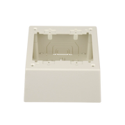 CAJA DE PARED SUPERFICIAL DOBLE, CON DIVISOR OPCIONAL, USO UNIVERSAL CON PLACAS DE PARED, COLOR BLANCO MATE-Canaletas-PANDUIT-Bsai Seguridad & Controles