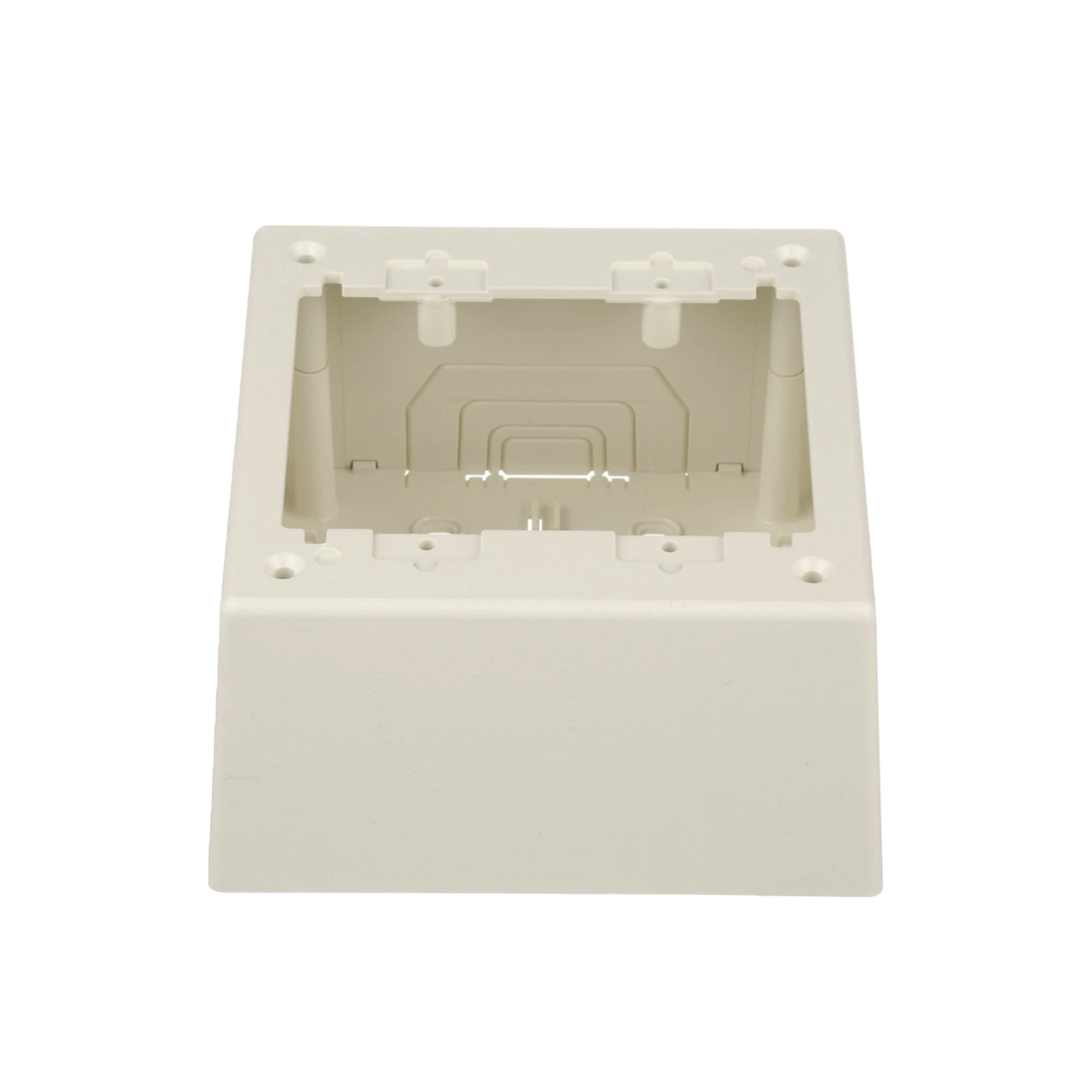 CAJA DE PARED SUPERFICIAL DOBLE, CON DIVISOR OPCIONAL, USO UNIVERSAL CON PLACAS DE PARED, COLOR BLANCO MATE-Canaletas-PANDUIT-Bsai Seguridad & Controles